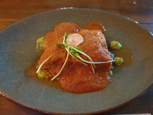 Lasagne MX$190 at La Hoja Verde in Tulum