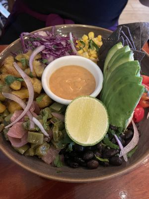 Mexican Bowl (huge portions!)  at La Hoja Verde in Tulum