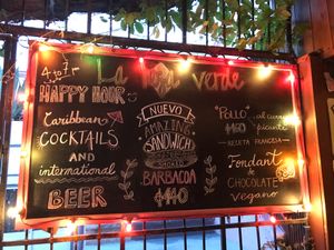 Walk menu 2  at La Hoja Verde in Tulum