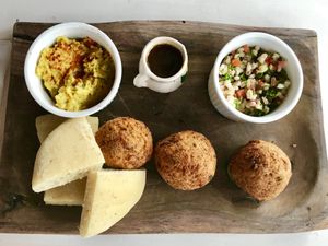 Falafel ( vegan )  at La Hoja Verde in Tulum
