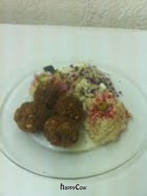 The signature falafel, a must have  at La Hoja Verde in Tulum