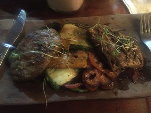 The soy steak at La Hoja Verde in Tulum