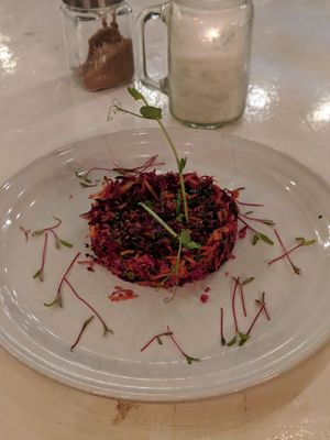 la fuerza bruta ensalada. at La Hoja Verde in Tulum