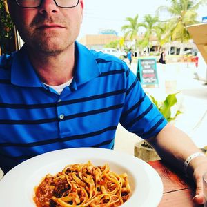 bolognese dish  at La Hoja Verde in Tulum