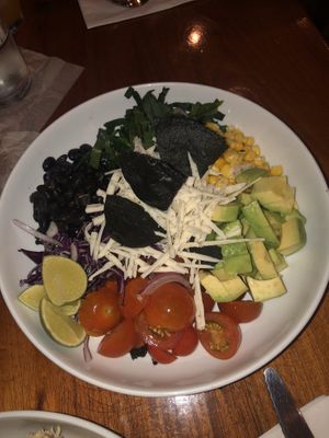 Mexican salad  at La Hoja Verde in Tulum