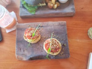 The best sopas I've ever had at La Hoja Verde in Tulum