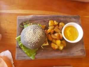 Barbacoa sandwich was delish at La Hoja Verde in Tulum