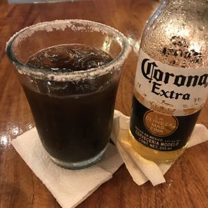Michelada at La Hoja Verde in Tulum