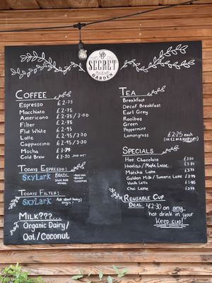 very fair prices!  at The Secret Garden Cafe in Cardiff
