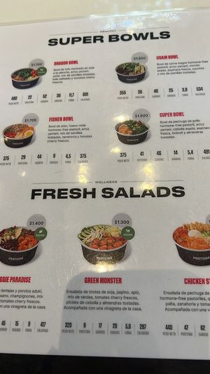 Menu   at Proteina  in Buenos Aires