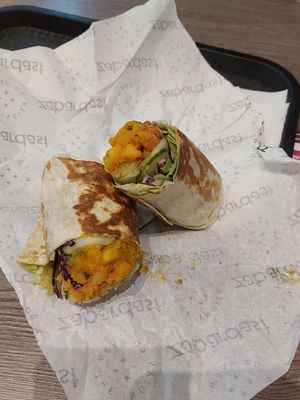 Bombay aloo wrap at Zabardast in Croydon