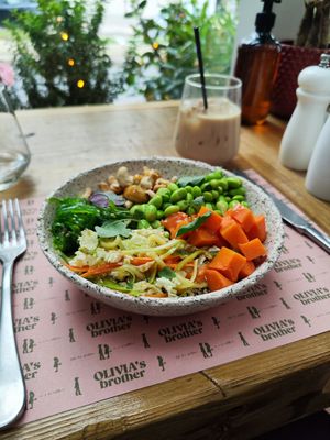 Vegan Asian Buddha bowl at Olivia's Brother  in Athens