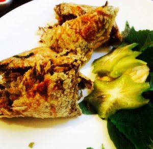 Mushroom Spring Rolls!  at Hum Vegetarian - District 3 in Ho Chi Minh City