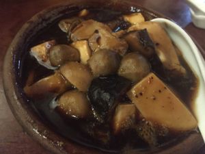 mushroom and tofu stew, vegan at Hum Vegetarian - District 3 in Ho Chi Minh City