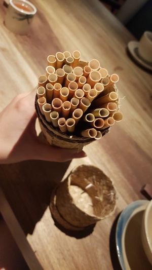 Paper straws at Hum Vegetarian - District 3 in Ho Chi Minh City