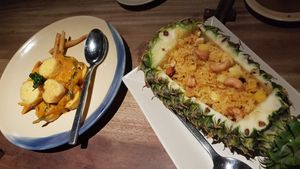 Spicy tofu & pineapple fried rice at Hum Vegetarian - District 3 in Ho Chi Minh City