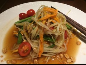 Thai style papaya salad. (vegan) at Hum Vegetarian - District 3 in Ho Chi Minh City