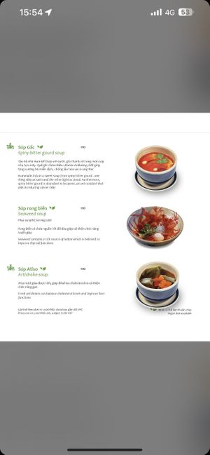 Menu  at Hum Vegetarian - District 3 in Ho Chi Minh City