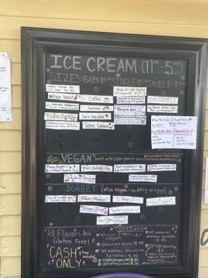 Lentil & pea protein based vegan ice cream  at Bresca & the Honey Bee in New Gloucester