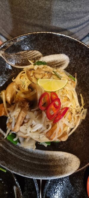 Tofu & mushroom noodles at Pot Pot in Wakefield