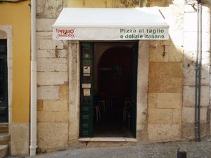 view from the street at Primo Basilico in Lisbon