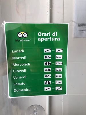 The real opening times at Primo Basilico in Lisbon