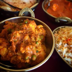 Aloo Gobi Mutter, Pulao Rice at Zeera By The Bay in Pickering