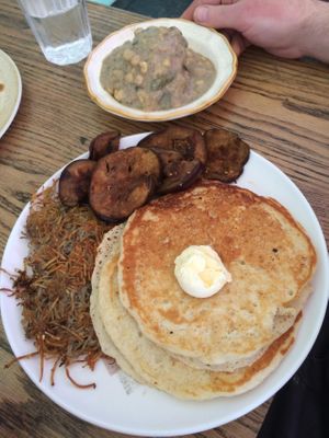 The Frank Lloyd bite. Huge. at Bragg's Factory Diner in Phoenix