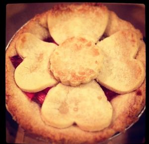 Strawberry Rhubarb mini pie - @ $4.00 at Bragg's Factory Diner in Phoenix