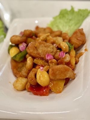 Stir fried “chicken” with cashews  at The Y'did in Ubon Ratchathani
