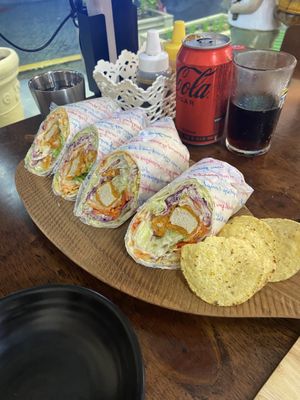 Wraps with chicken  at Vegan Kitchen - 비건 키친 in Seoul
