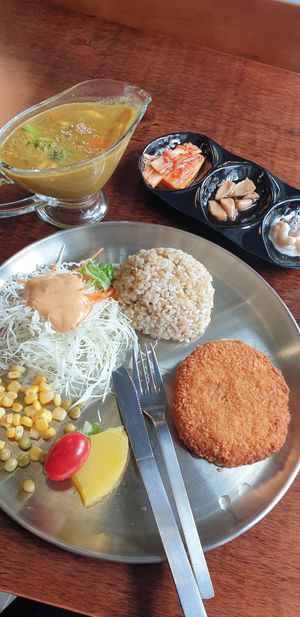 Don Katsu with Curry at Vegan Kitchen - 비건 키친 in Seoul