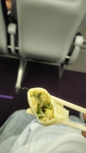 Inside the dumplings at Vegan Kitchen - 비건 키친 in Seoul