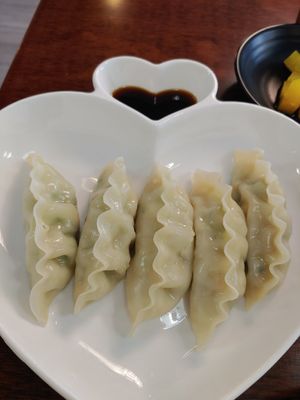 Steamed pot stickers at Vegan Kitchen - 비건 키친 in Seoul