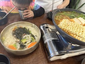 Warm noodle soup was so good   at Vegan Kitchen - 비건 키친 in Seoul