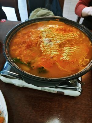 Budae jjigae at Vegan Kitchen - 비건 키친 in Seoul
