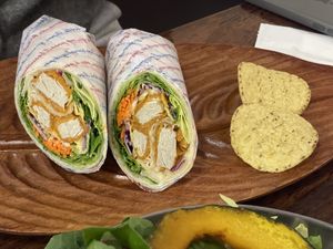 Chicken wrap  at Vegan Kitchen - 비건 키친 in Seoul