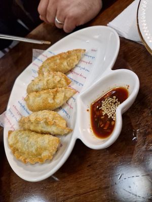 Dumplings fried at Vegan Kitchen - 비건 키친 in Seoul