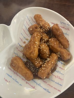garlic fried chicken (so addictive)  at Vegan Kitchen - 비건 키친 in Seoul