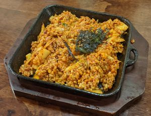 Kimchi fried rice at Vegan Kitchen - 비건 키친 in Seoul