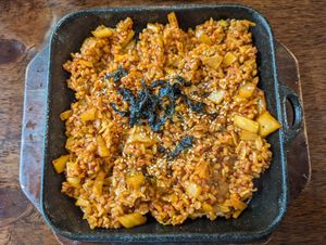 Kimchi fried rice at Vegan Kitchen - 비건 키친 in Seoul