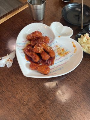 Vegan spicy chicken - little pricey for the portion   at Vegan Kitchen - 비건 키친 in Seoul