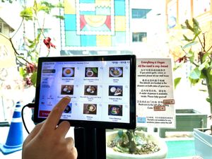 Tablet for ordered at table   at Vegan Kitchen - 비건 키친 in Seoul