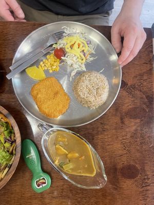 Cutlet with curry  at Vegan Kitchen - 비건 키친 in Seoul