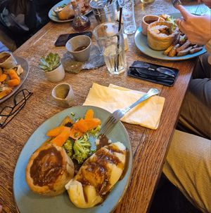 Had the vegan pie of the day which was Thai red. Was a delicious meal and generous portion, would definitely come back again! at Napoleon Inn in Boscastle