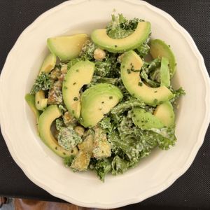 The vegan kale Caesar salad !  at L'Espai in Tossa De Mar