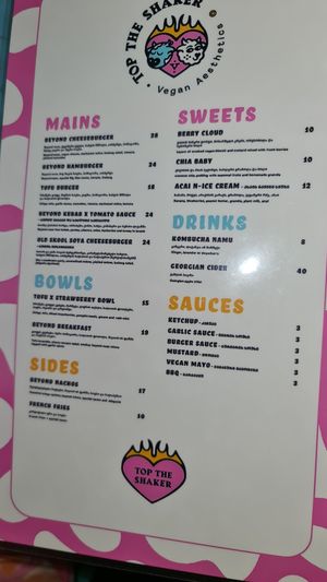 Menu 26.08.2023 at Toptheshaker in Batumi