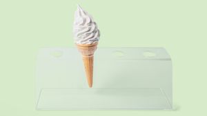 Icrem in a cone at Ísbúð Ísleifs in Reykjavik