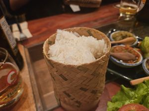 Sticky rice at Yuni Yupoun  in Luang Prabang