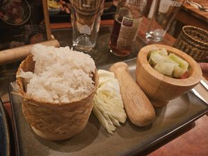Papaya salad at Yuni Yupoun  in Luang Prabang